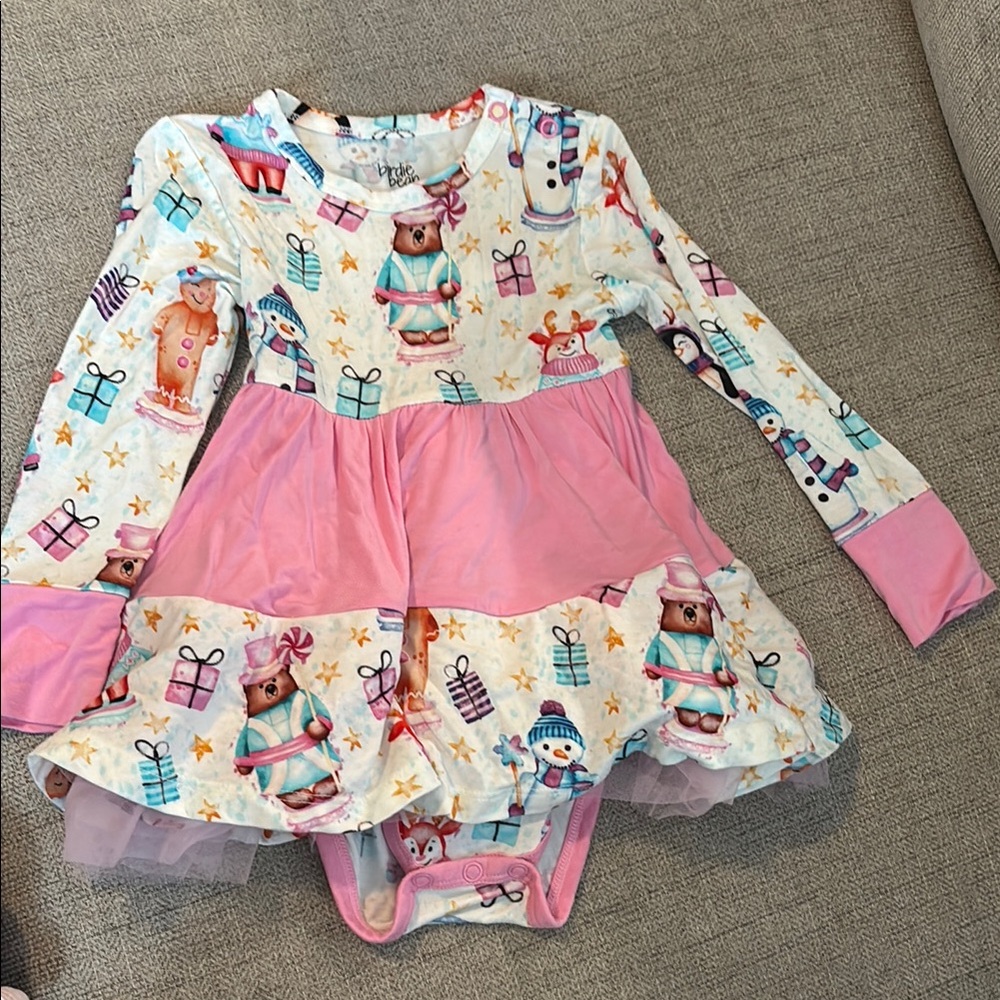 Birdie Bean Bamboo twirl bodysuit dress